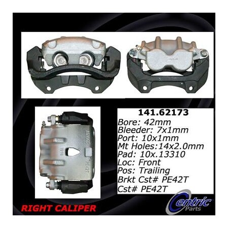 Centric Semi-Loaded Brake Caliper, Parts, 141.62173 141.62173